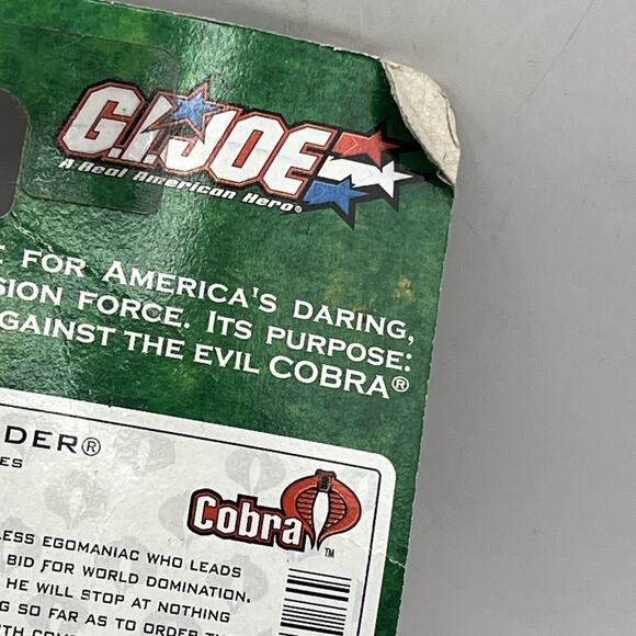 NEW Vintage GI Joe Cobra Commander ARAH 2003 Action Figure Toy Hasbro Military - Picture 7 of 7
